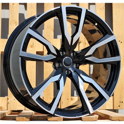 R22x9.5  5X112  ET  32  66.6  FE221  Black Polished (MB)  For BMW  (Z5)  (New X7 (Rear+Front))