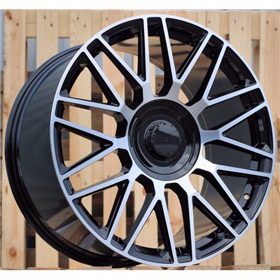R21x10  5X112  ET  62.5  66.6  FE230  Black Polished (MB)  For MERCEDES  (K7)  (Rear+Front (AKC 130 Eur) For New GLS)
