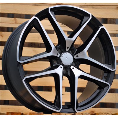 R21x11  5X112  ET  49  66.6  FE247  (IN5528)  Black Polished (MB)  For MERCEDES  (P1+Z3)  (REAR+FRONT)