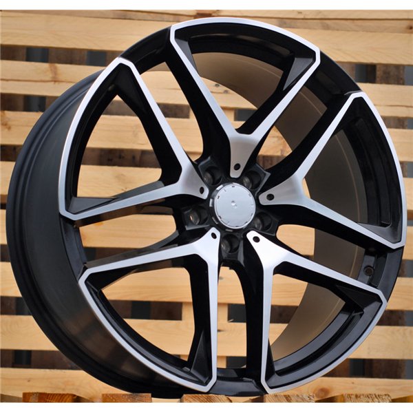 R21x11  5X112  ET  49  66.6  FE247  (IN5528)  Black Polished (MB)  For MERCEDES  (P1+Z3)  (REAR+FRONT)