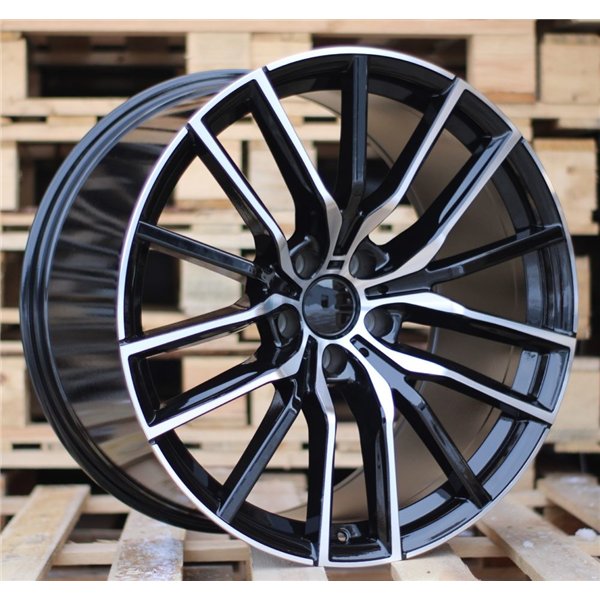 R21x10.5  5X120  ET  40  74.1  H5032  Black Polished (MB)  For BMW  (P1)  (Rear+Front)