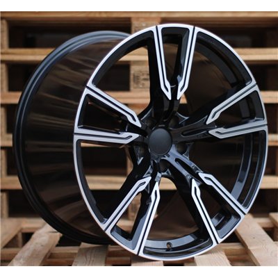 R21x10.5  5X112  ET  43  66.6  H5033  (3S1112)  Black Polished (MB)  For BMW  (K4)  (HYBRID FORGED (Rear+Front))