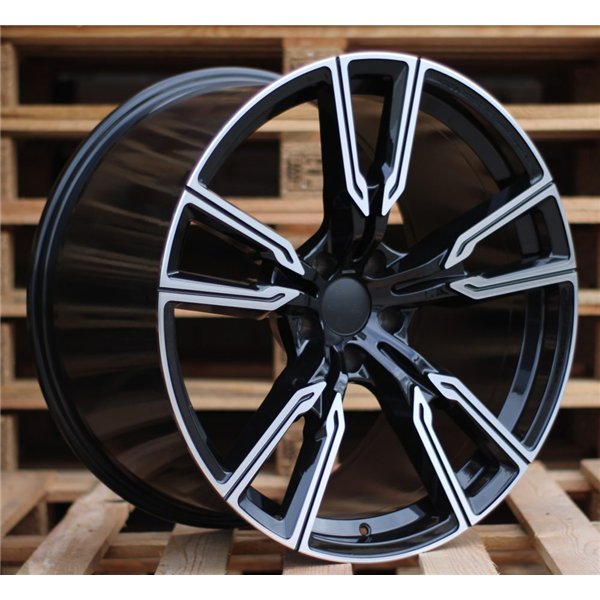 R21x10.5  5X112  ET  43  66.6  H5033  (3S1112)  Black Polished (MB)  For BMW  (K4)  (HYBRID FORGED (Rear+Front))