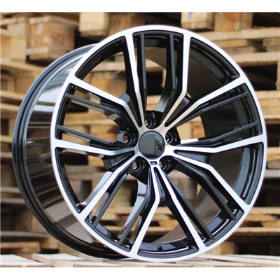 R20x10.5  5X112  ET  40  66.6  H5059  Black Polished (MB)  For BMW  (P1)  (Rear+Front)