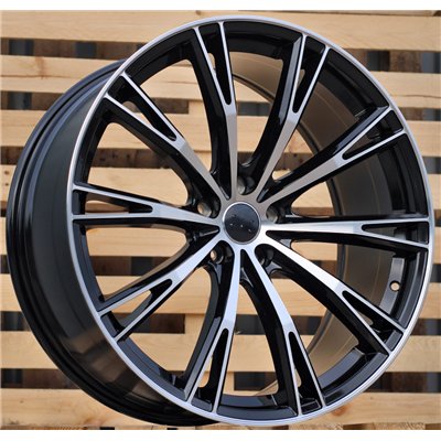 R18x8  5X112  ET  40  66.5  H5060  (FBX006)  Black Polished (MB)  For AUDI  (Z3)  (HYBRID FORGED Style ABT)