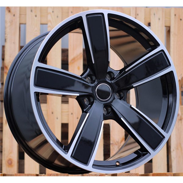 R22x9.5  5X130  ET  46  71.6  H5082  (ZLRGW400)  Black Polished (MB)  For PORSCHE  (K3)  (FORGED (Rear+Front))