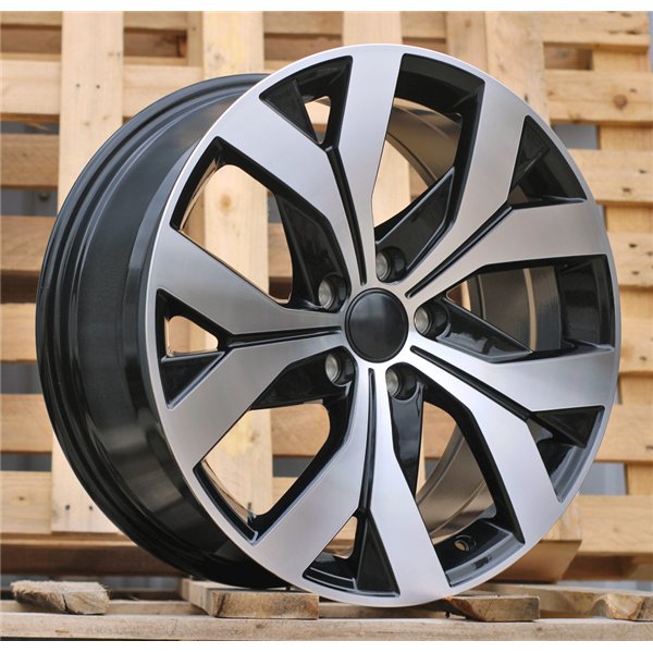 R18x8  5X112  ET  44  57.1  H617F  Black Polished (MB)  For VOLKSWAGEN  (Z6)  (HYBRID FORGED)