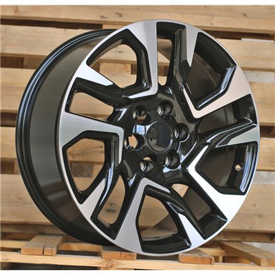 R18x7.5  6X139.7  ET  25  106.1  H957F  Black Polished (MB)  For 4X4  (K7)  (HYBRID FORGED)
