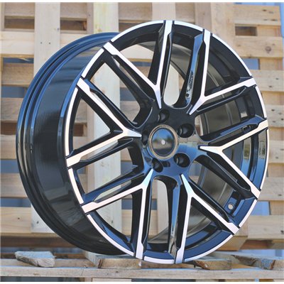 R20x9  5X112  ET  32  66.5  HF736  (FA734)  Black Polished (MB)  For AUDI  (Z5)  (HYBRID FORGED)