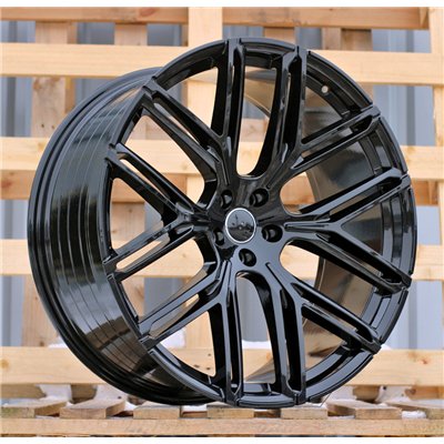 R23x10.5  5X112  ET  18  66.5  HF736  Gloss Black (GB)  For AUDI  (P2)  (HYBRID FORGED)