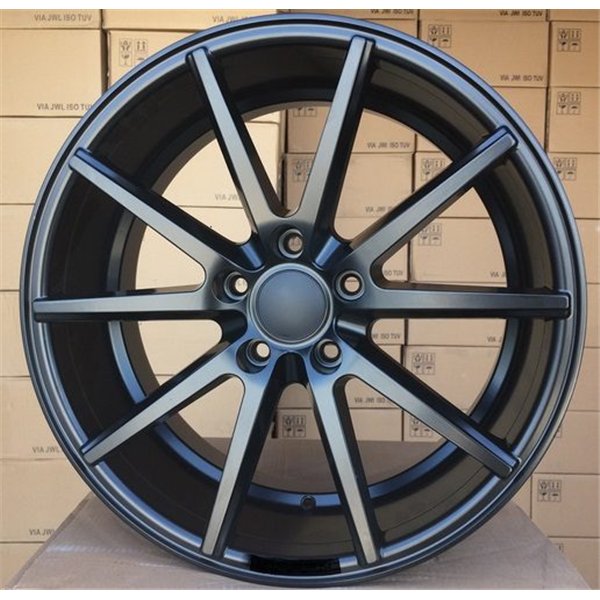 R19x9.5  5X114.3  ET  35  73.1  HX014  (QC2211)  Black Half Matt (BLHM)  For HAXER  (P)  (Rear+Front)