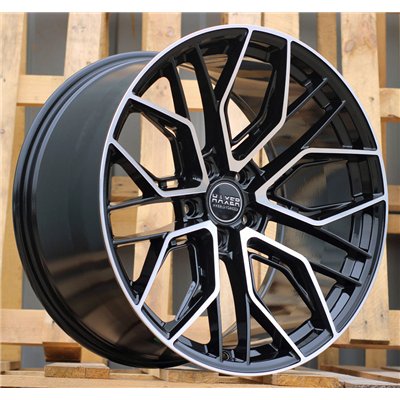 R20x10.5  5X120  ET  30  72.6  HX015F  (3S5981)  Black Polished (MB)  For HAXER  (K2)  (HYBRID FORGED (Rear+Front))