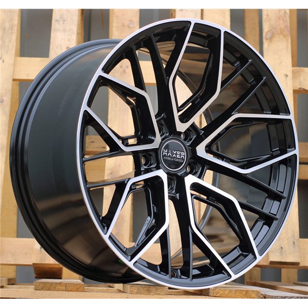 R20x10.5  5X120  ET  30  72.6  HX015F  (3S5981)  Black Polished (MB)  For HAXER  (K2)  (HYBRID FORGED (Rear+Front))