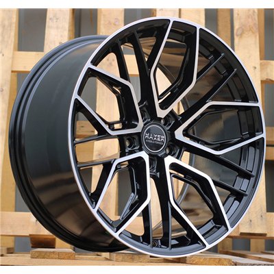 R22x9  5X112  ET  30  66.5  HX015F  (3S5981)  Black Polished (MB)  For HAXER  (P2)  (HYBRID FORGED)