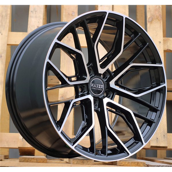 R22x9  5X112  ET  30  66.5  HX015F  (3S5981)  Black Polished (MB)  For HAXER  (P2)  (HYBRID FORGED)