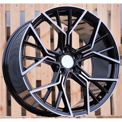 R19x8  5X120  ET  33  72.6  A5602  (IN0316)  Black Polished (MB)  For BMW  (P2)  (Rear+Front)