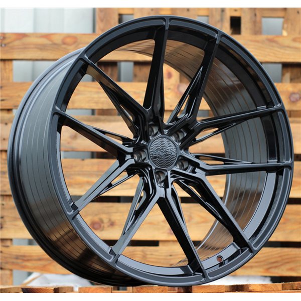 R22x9  5X112  ET  30  66.5  HX036  Black (BL)  For HAXER  (P)  (Rear+Front)