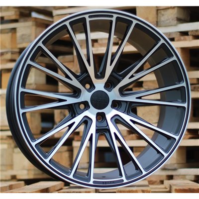 R20x8.5  5X112  ET  26  66.6  HX040  Black Polished Half Matt+Powder Coating (MBHMPC)  For HAXER  (P1)  ())
