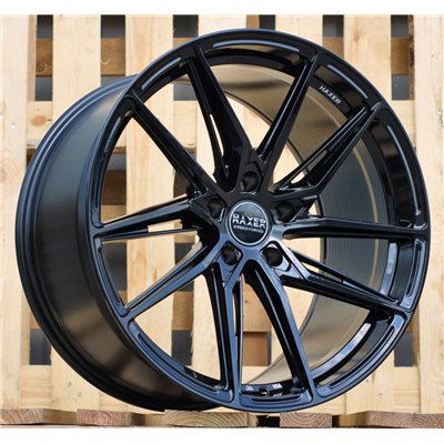 R21x9  5X112  ET  28  66.5  HX08F  (23140)  Black (BL)  For HAXER  (P)  (HYBRID FORGED (Front+Rear))