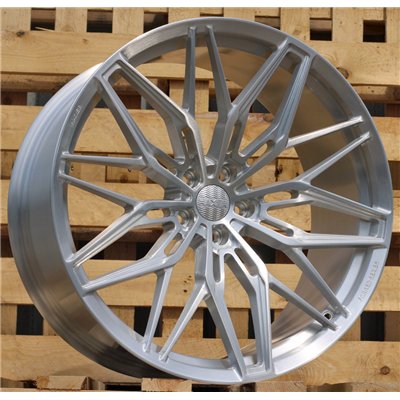 R21x9.5  5X112  ET  25  66.6  HXF02  Brush Silver (BS)  For HAXER  (K3)  (FORGED  (NEW Model))