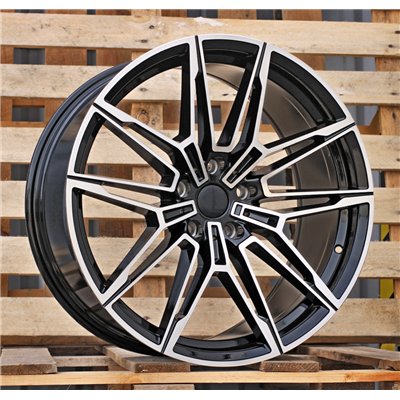 R18x8  5X112  ET  27  66.6  I0294  (FBX164)  Black Polished (MB)  For BMW  (Z5+A)  (HYBRID FORGED)