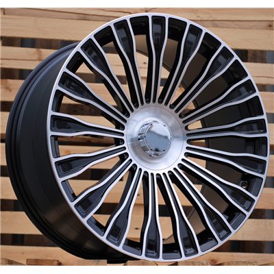 R20x9.5  5X112  ET  43  66.6  I0313  (HF299)  Black Polished (MB)  For MERCEDES  (Z3)  (HYBRID FORGED Rear+Front)