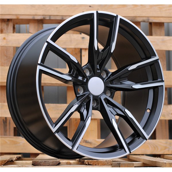 R19x9.5  5X112  ET  38  66.6  I5478  Black Polished Half Matt (MBHM)  For BMW  (P1+Z3)  (Rear+Front)
