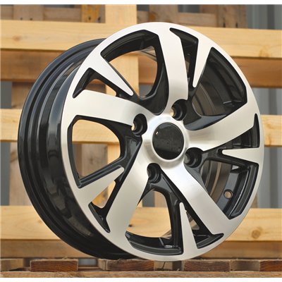 R14x5.5  4X114.3  ET  45  60.1  I5391  Black Polished (MB)  For RACINGLINE  (A)