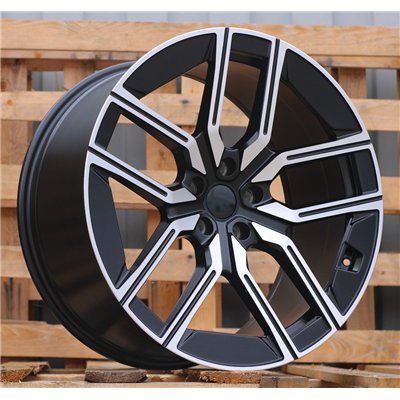 R20x8.5  5X112  ET  25  66.6  I5619  Black Polished Half Matt (MBHM)  For BMW  (P1)  (Rear+Front)