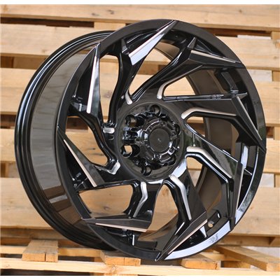 R18x9  6X139.7  ET  0  110.1  JT187  Gloss Black (GB)  For 4X4  (K3)  (Milling)