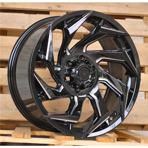 R18x9  6X139.7  ET  0  110.1  JT187  Gloss Black (GB)  For 4X4  (K3)  (Milling)