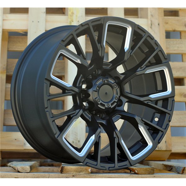 R17x9  6X139.7  ET  0  110.1  JT256  Black Matt (BM)  For 4X4  (K3)  (MB+Milling Spoke)