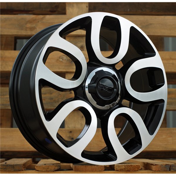 R17x7  5X98  ET  41  58.1  L1291  Black Polished (MB)  For FIAT  (Z5)