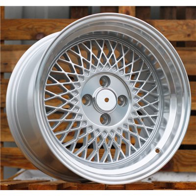 R15x8  4X100  ET  20  73.1  LU483  Silver+Polished Lip (SP)  For RACINGLINE  (P1)  (BBS Style)
