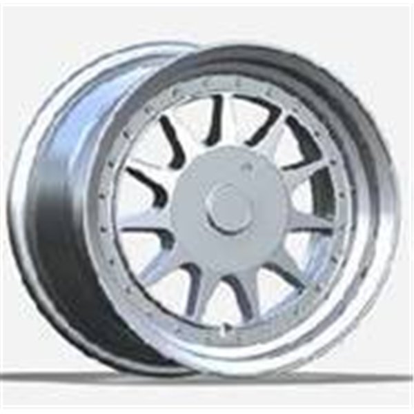 R15x7.5  4X100  ET  20  57.1  LU596  Silver+Polished Lip (SP)  For RACINGLINE  (P1)  (HARTGE Style)