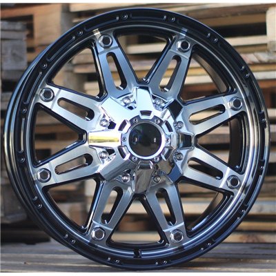 R17x8  12X135/139  ET  0  110.1  QC801  Black Polished (MB)  For 4X4  (R)  ((AKC 80 Eur))