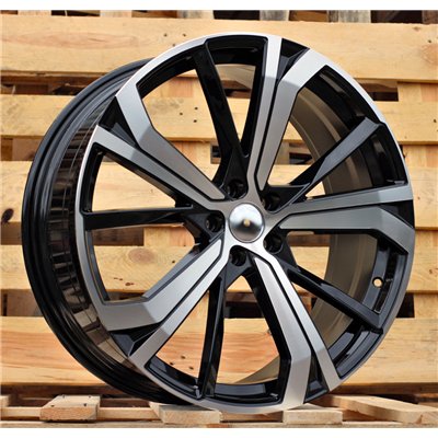 R20x8  5X108  ET  52.5  63.4  SF503  Black Polished (MB)  For VOLVO  (Z5+P1)  (HYBRID FORGED)