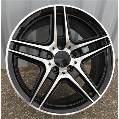 R17x7.5  5X112  ET  45  66.6  SSA02  Black Polished (MB)  For MERCEDES  (Z1)