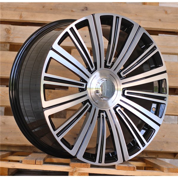 R22x11  5X112  ET  42  66.6  TX139A  Black Polished (MB)  For MERCEDES  (K7)  (FORGED Maybach Rear+Front)