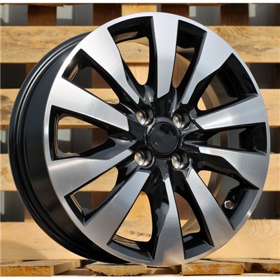 R16x6  4X100  ET  45  60.1  W1785  Black Polished (MB)  For RACINGLINE  (Z5)
