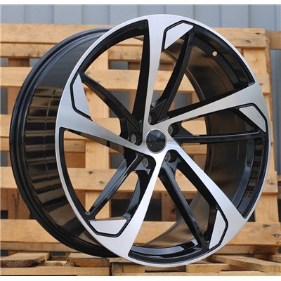 R17x7.5  5X112  ET  36  66.5  XE139  (BK5366)  Black Polished (MB)  For AUDI  (P)