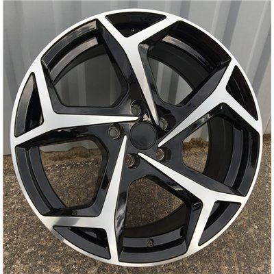 R18x8  5X112  ET  44  57.1  XE182  (BK5512)  Black Polished (MB)  For VOLKSWAGEN  (K4)