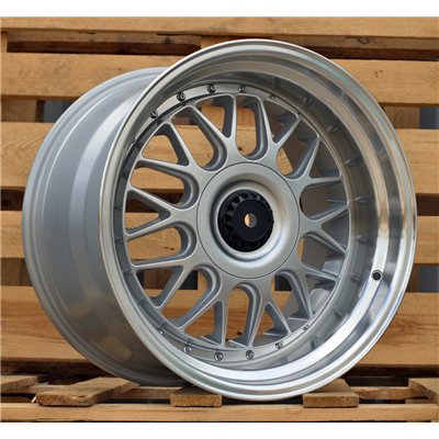 R18x8.5  5X120  ET  35  74.1  XE244  Silver+Polished Lip (SP)  For BMW  (Z6)  (BBS Style Front+Rear)