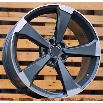 R17x7.5  5X112  ET  40  66.5  XE351  (BY1491)  Grey Polished Half Matt (MGHM)  For AUDI  (Z3)