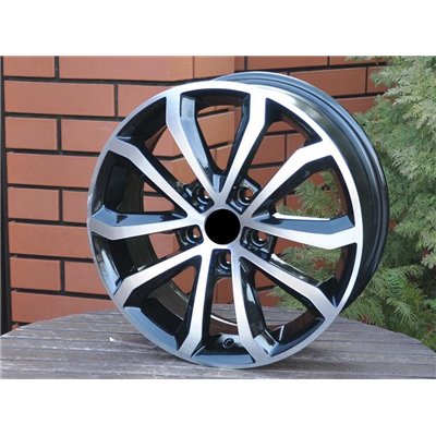R16x6.5  5X112  ET  46  57.1  XF083  Black Polished (MB)  For SKODA  (R)  ((AKC 65 Eur))