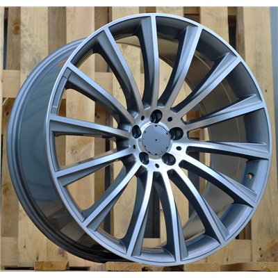 R18x8.5  5X112  ET  48  66.6  B1048  Grey Polished (MG)  For MERCEDES  (K7+Z2)  (Rear+Front)