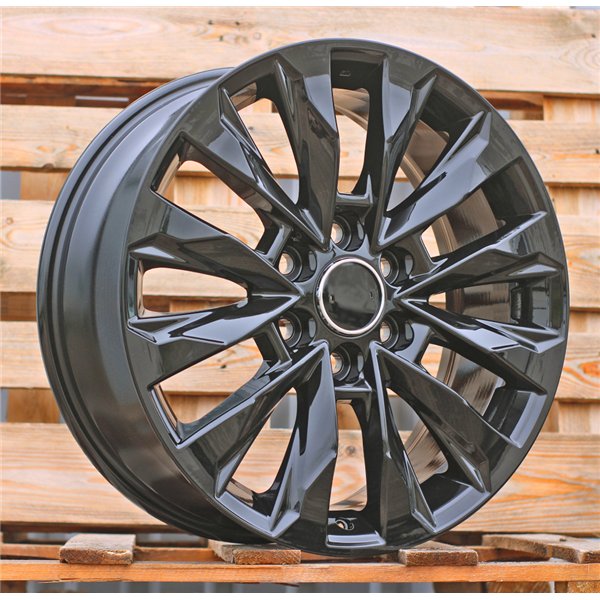 R18x8  6X139.7  ET  25  106.1  Y0185  (H880F)  Black Polished (MB)  For TOYOTA  (K7)  (HYBRID FORGED)