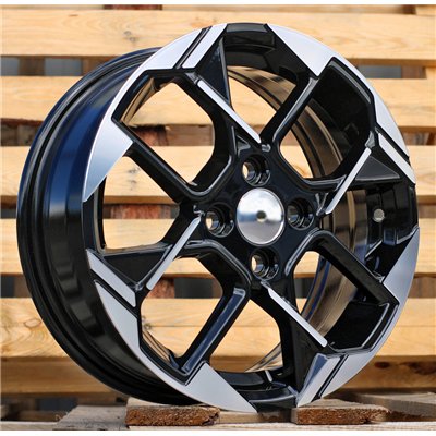 R15x6  4X100  ET  51  54.1  Y1184  Black Polished (MB)  For KIA  (R)