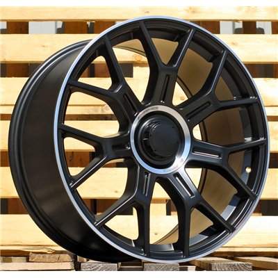 R19x8.5  5X112  ET  34.5  66.6  Y1188  (H5109)  Black Half Matt+Polished Lip (BLHMPL)  For MERCEDES  (P1)