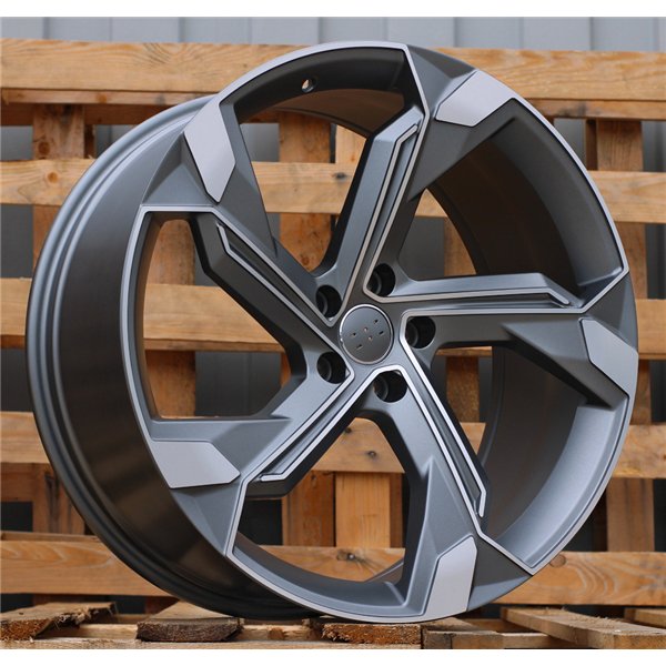 R18x8  5X112  ET  40  66.5  Y1201  (IN5633)  Grey Polished (MG)  For AUDI  (K8)